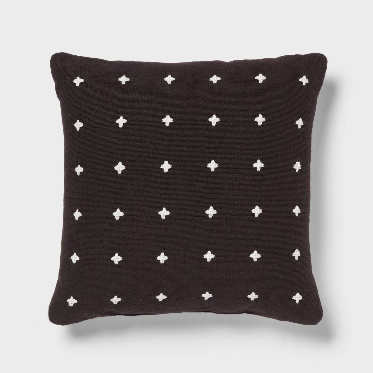 Mod Plus Stitch Square Edge Pillow Black/Ivory - Threshold™ | Target