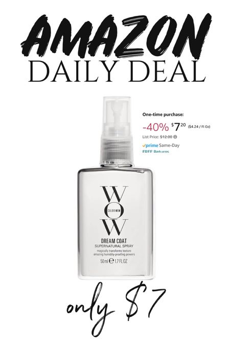 Amazon daily deal
Wow dream coat travel size 40% off only $7

#LTKbeauty #LTKsalealert #LTKfindsunder50