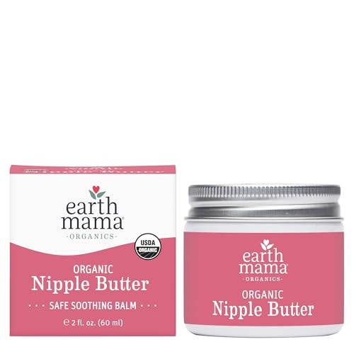 Earth Mama Organic Nipple Butter™ | Nipple Cream Safe for Breastfeeding | Postpartum Essentials for Nursing | Non Lanolin Nipple Cream, 2-Fluid Ounce | Amazon (US)
