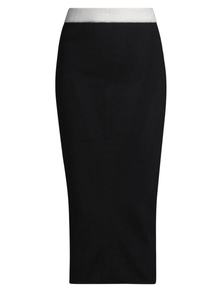 Victor Glemaud Rib-Knit Wool Midi-Skirt | Saks Fifth Avenue