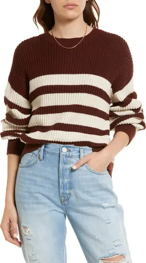 Stripe Ribbed Cotton Sweater | Nordstrom