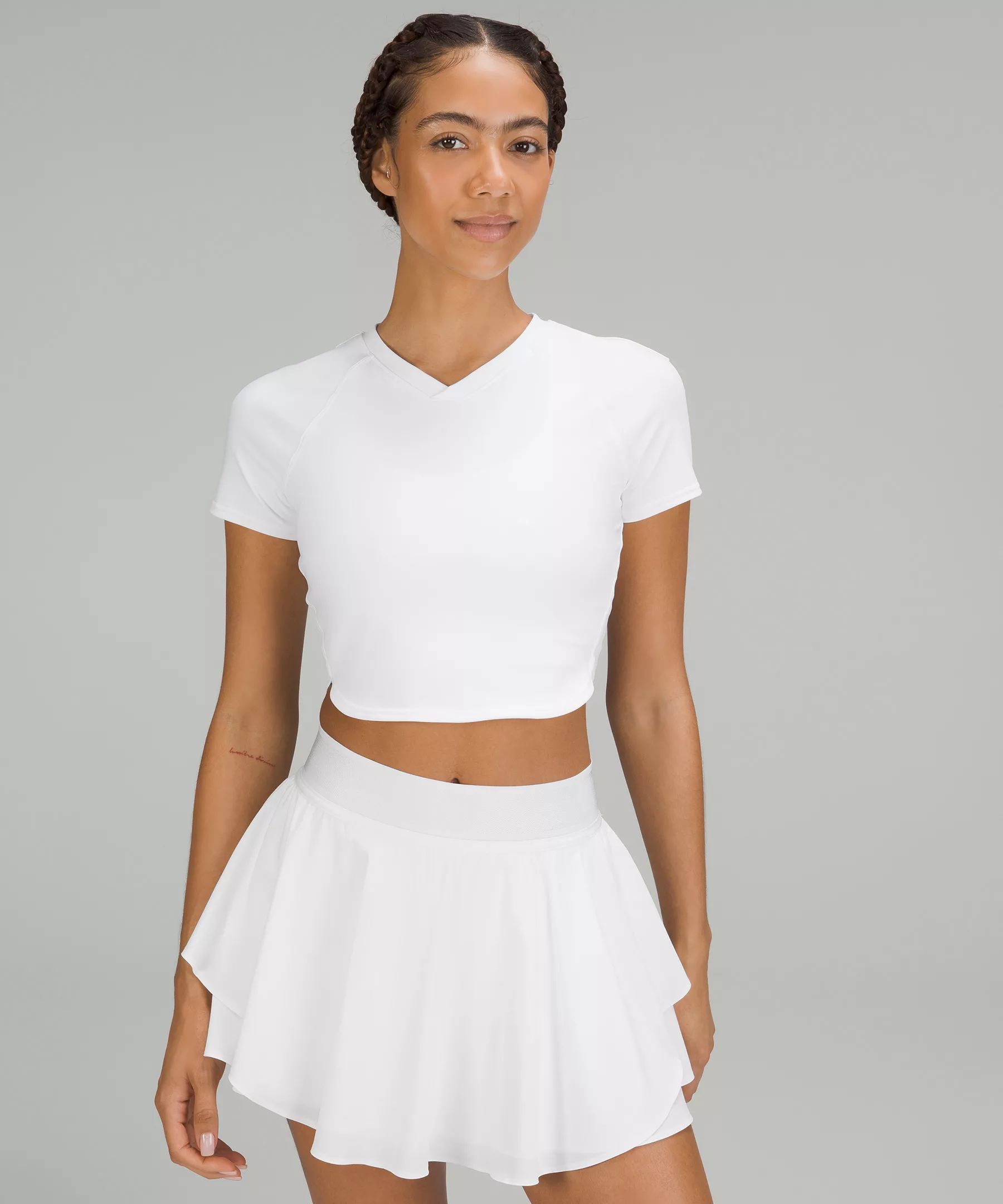 Nulux Cropped Tennis Short-Sleeve Shirt | Women's Short Sleeve Shirts & Tee's | lululemon | Lululemon (US)