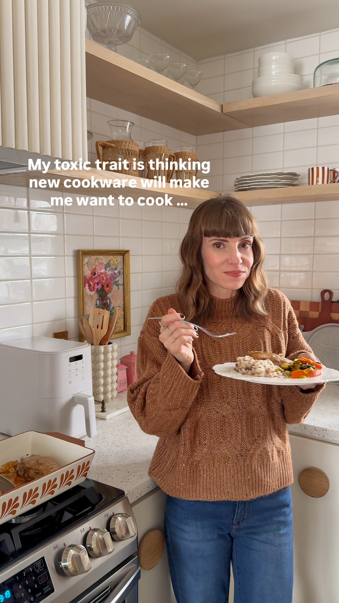 Proof that cookware can double as decor. 😍 All the pretty things I got to refresh my kitchen this month & my outfit too!

#LTKFindsUnder100 #LTKfoodie #LTKHome