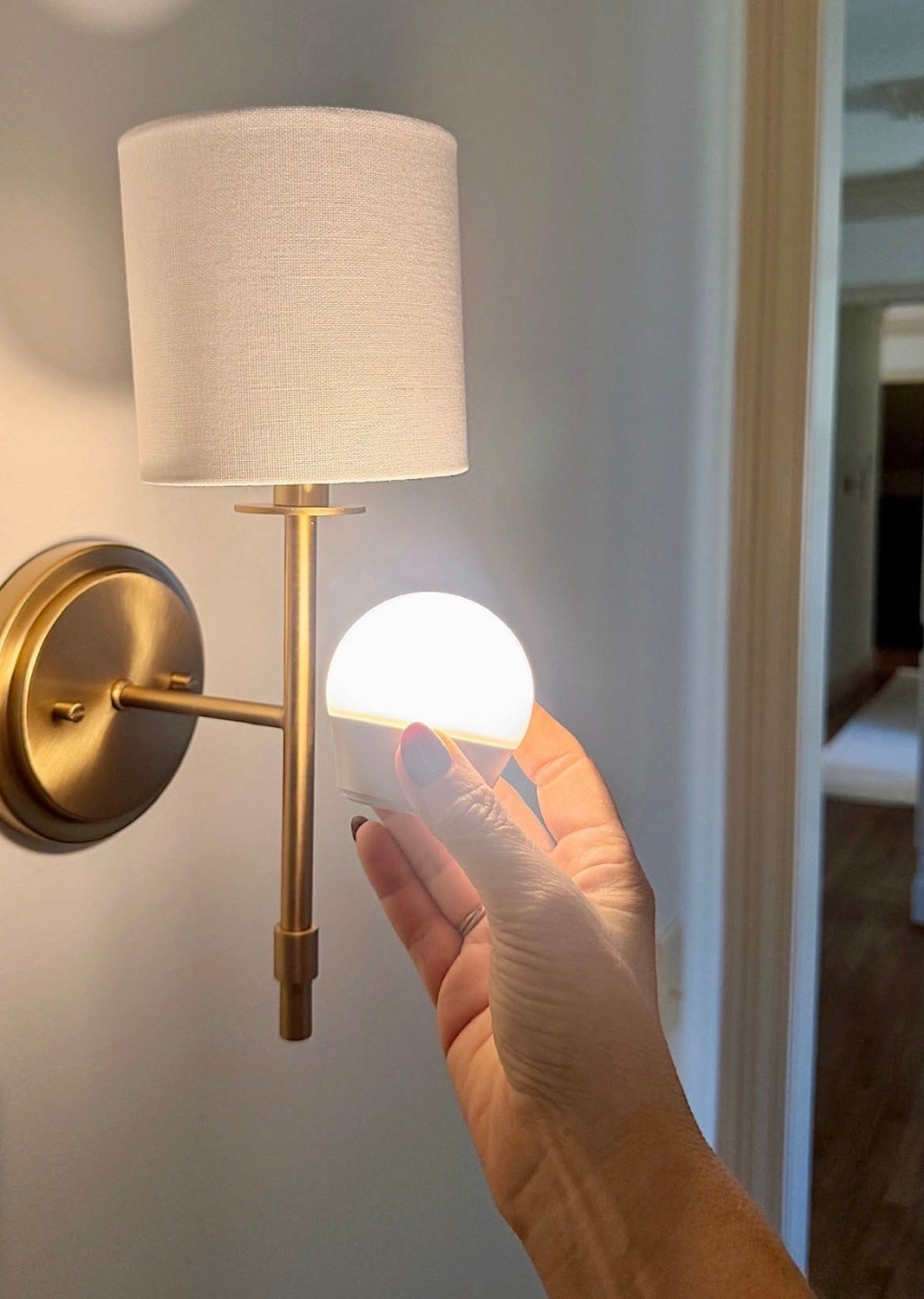 Rechargeable bulbs for our sconces. 💡
￼
Such a game changer! No hardwiring required, so you can have the look of beautiful sconces without needing all the extra work. Love how easy these make it!

#LTKHome #LTKdayinmylife #LTKmomlife
