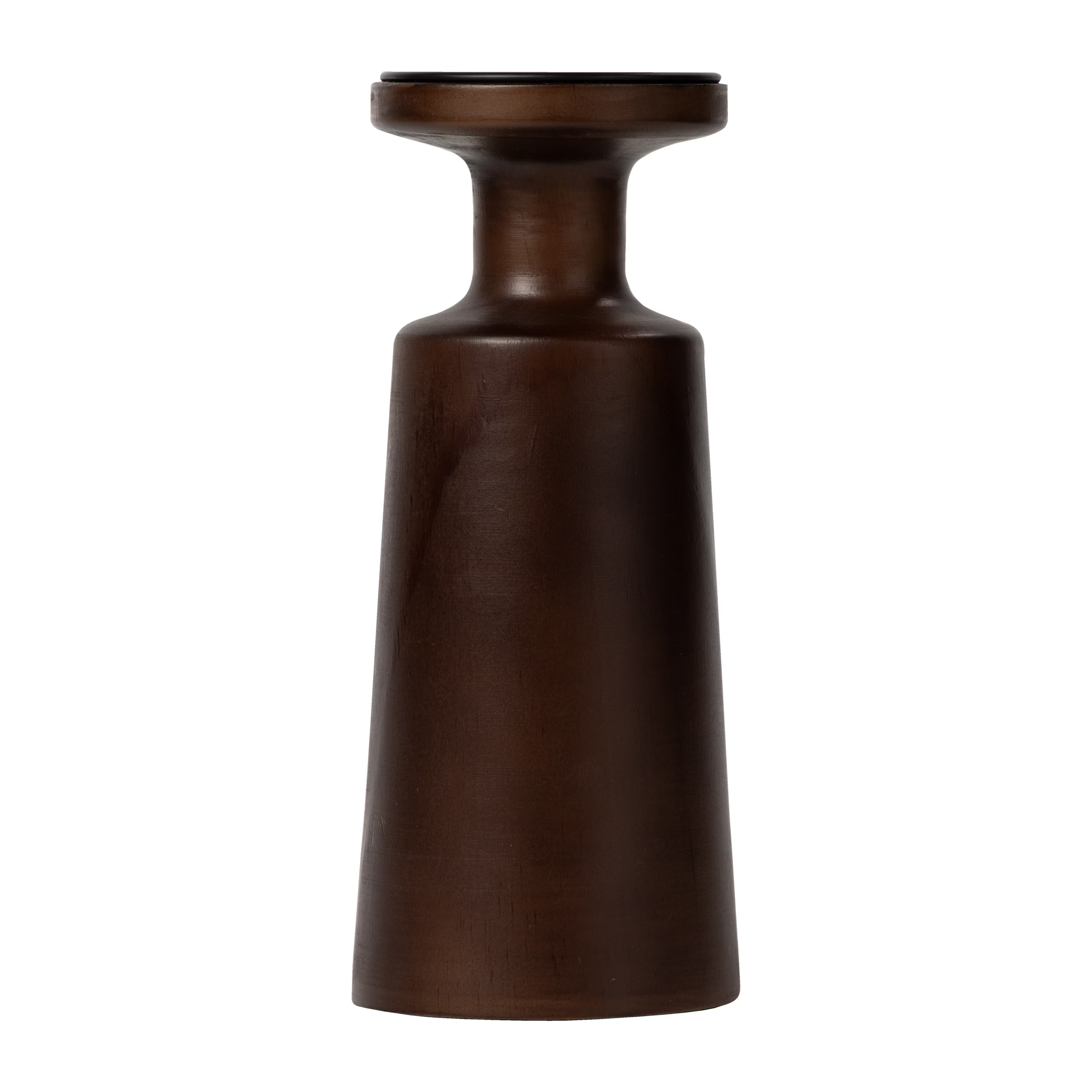 Better Homes & Gardens Large Wood Candle Holder, Walnut Finish, Indoor, 9.25 in H | Walmart (US)