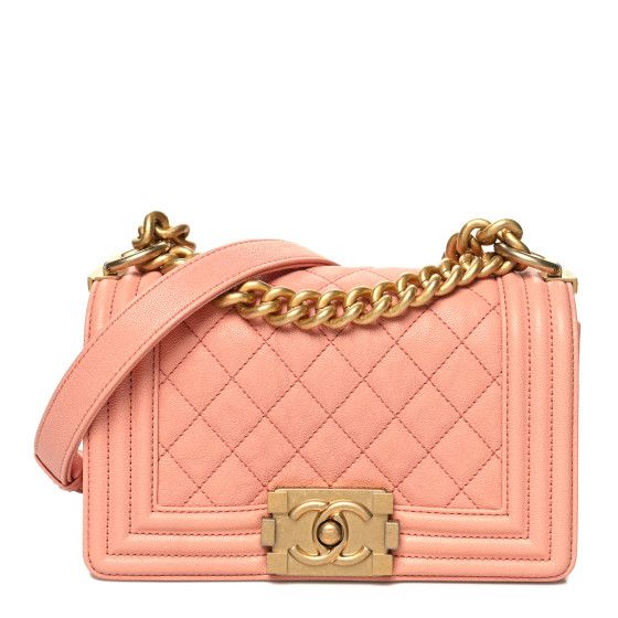 Caviar Quilted Small Boy Flap Pink | FASHIONPHILE (US)