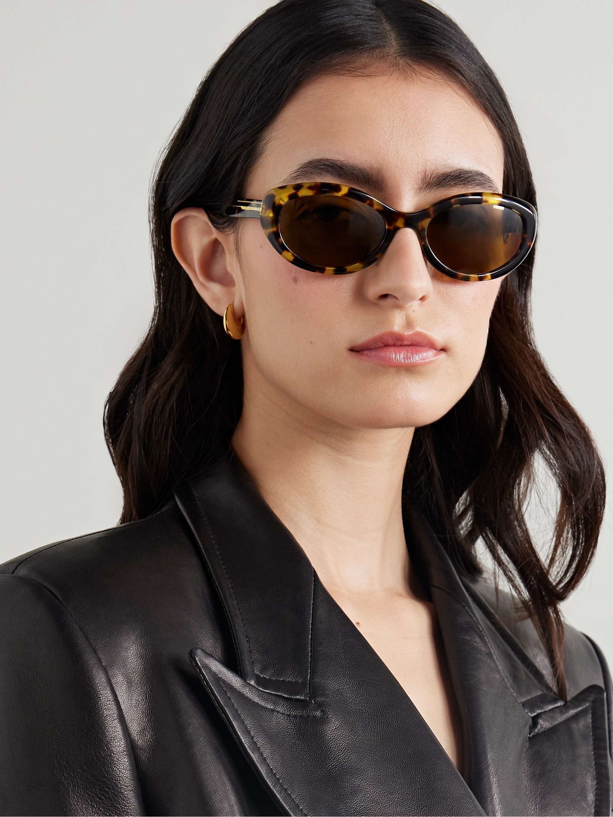 + Khaite 1969 oval-frame tortoiseshell acetate sunglasses | NET-A-PORTER (US)