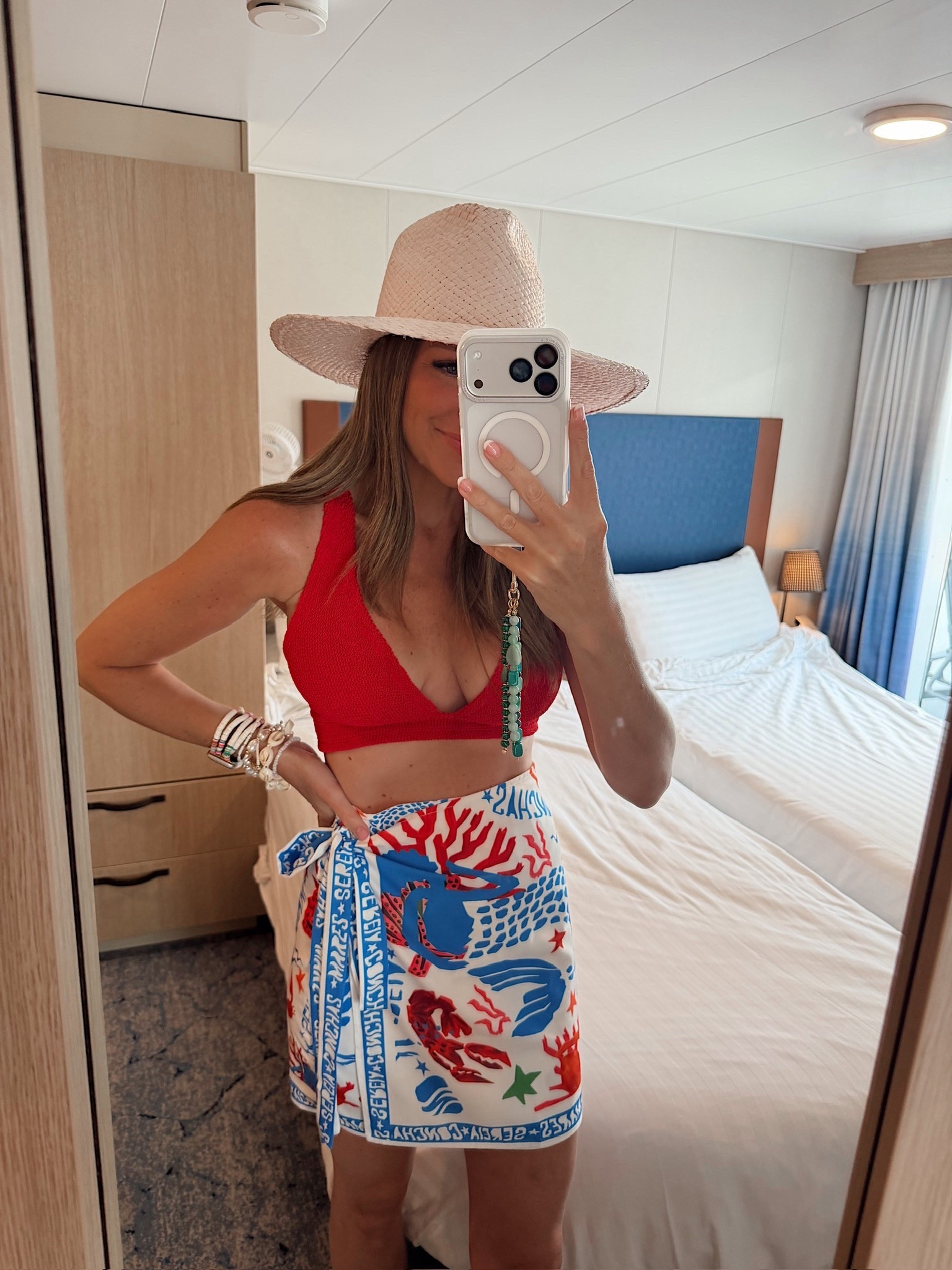 Resort wear ootd! One size swim, small skirt, hat and accessories- fits tts.

#LTKTravel #LTKSwim #LTKootd