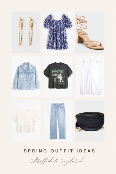 A few spring outfit ideas 2 more casual outfits for every day looks and a super cute dress you can pair with hoops and strappy heeled sandals for a more dressy event. #springoutfits

#LTKfindsunder100 #LTKSeasonal