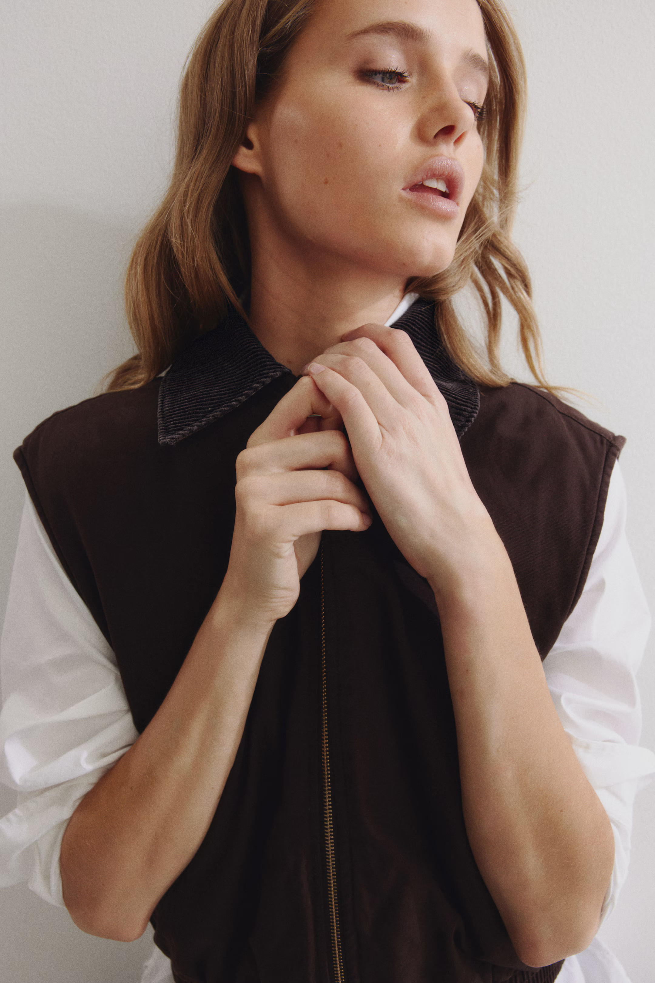 Vest with Corduroy Collar | H&M (US + CA)