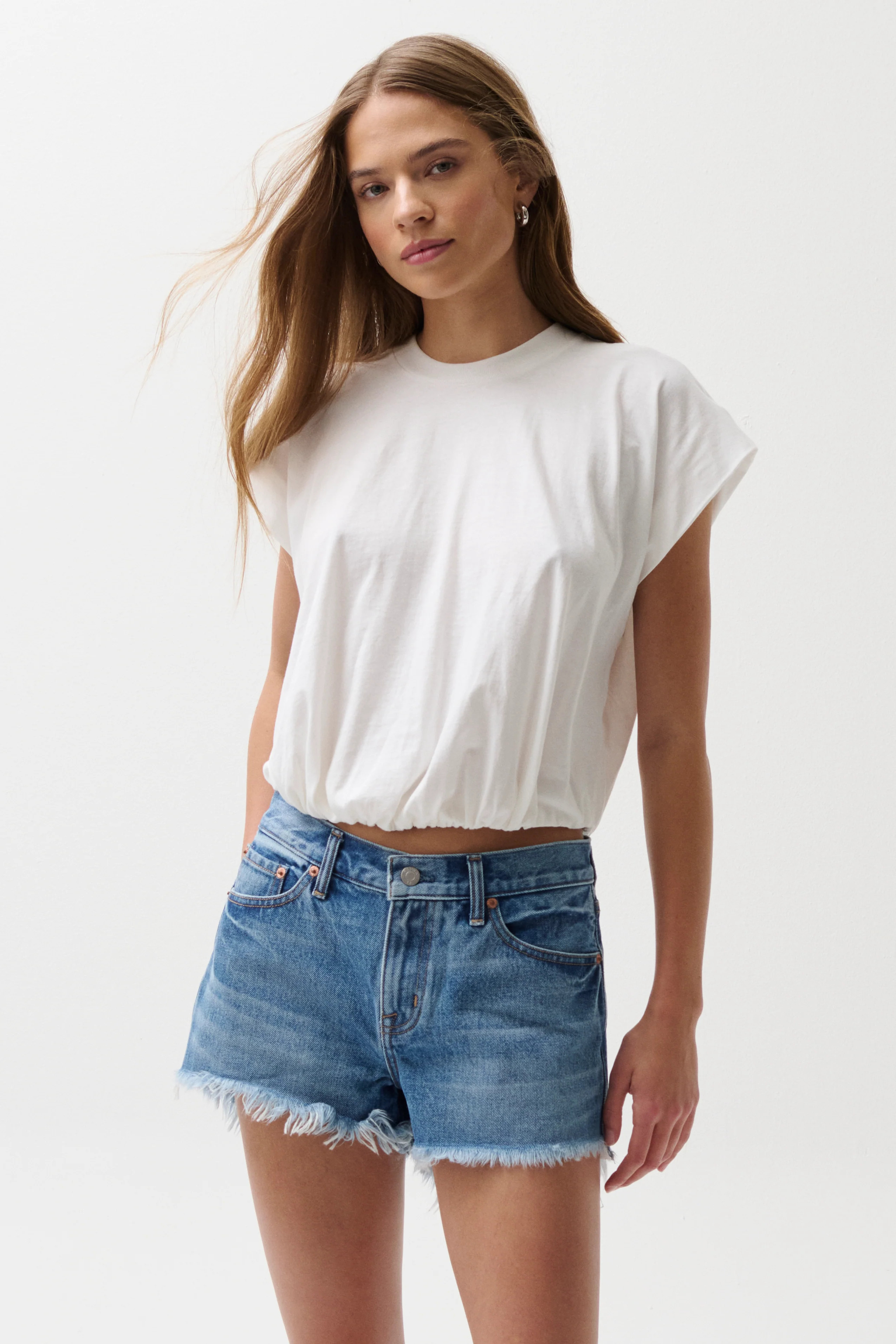 Millie Bubble Tee - Le Blanc | Pistola Denim