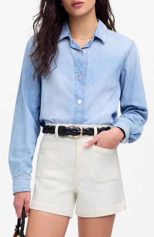 Madewell The Denim Emmett Shorts in Tile White at Nordstrom, Size 29 | Nordstrom