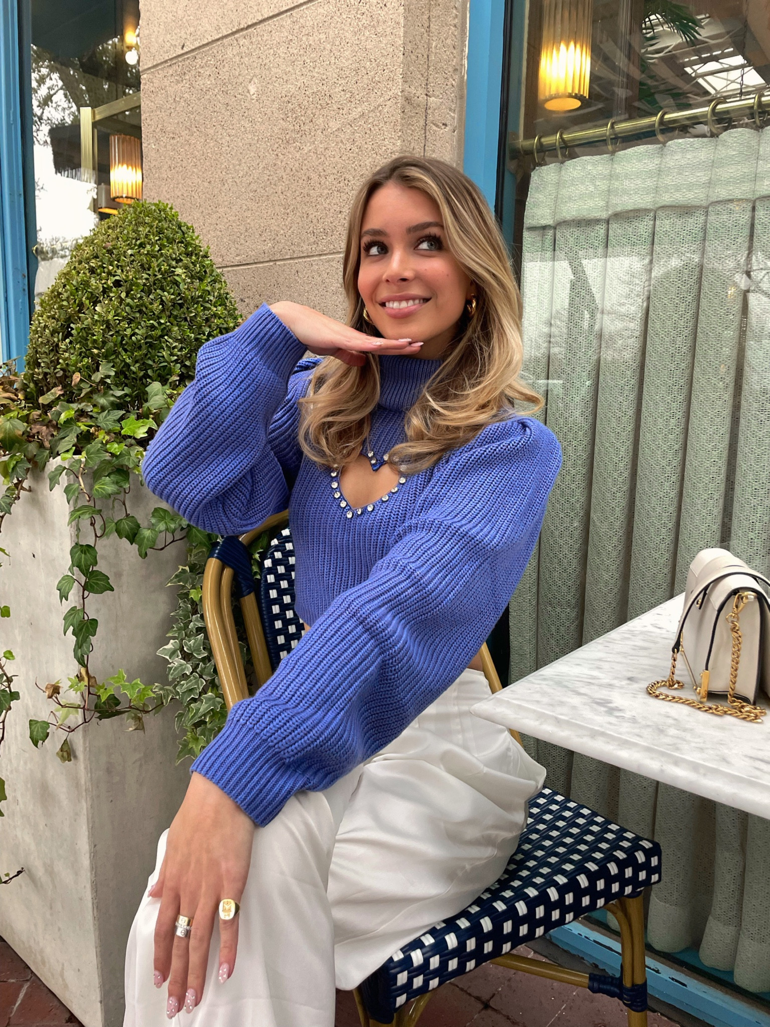 this was my birthday brunch outfit and I absolutely am obsessed!!💙 the blue sweater is on SALE!

#LTKSeasonal #LTKstyletip #LTKsalealert