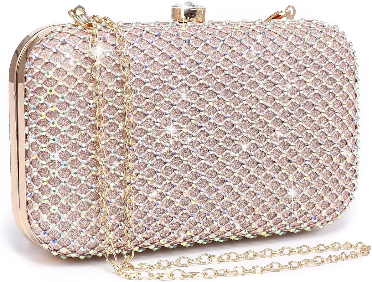 Dasein Womens Rhinestone Clutch Purse Sparkling Evening Bag with Crystal Clasp for Formal Prom Pa... | Amazon (US)