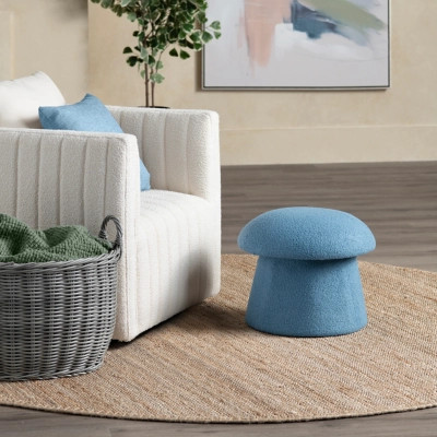 Evolution Mushroom Ottoman with Storage, Blue | Ashley Homestore