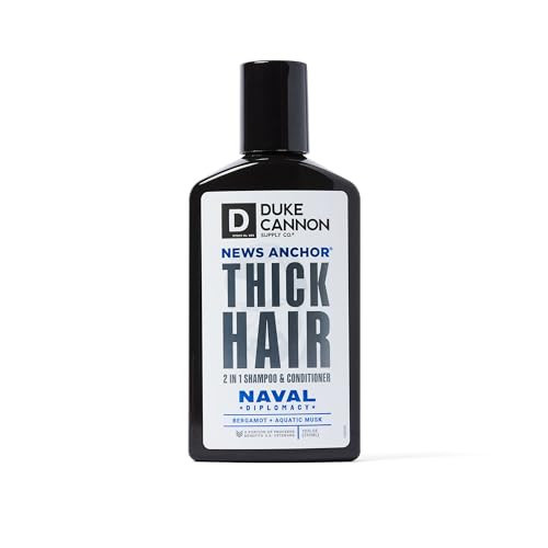 Duke Cannon 2-in-1 News Anchor Hair Wash - Naval Diplomacy | Shampoo & Conditioner, Bergamot & Aquatic Musk Scent | 10 fl. oz | Amazon (US)