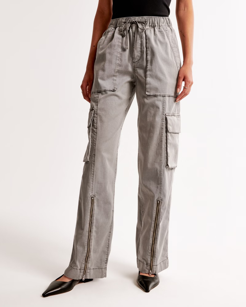 Women's Pull-On Wide Leg Cargo Pant | Women's 20% Off Select Styles | Abercrombie.com | Abercrombie & Fitch (US)