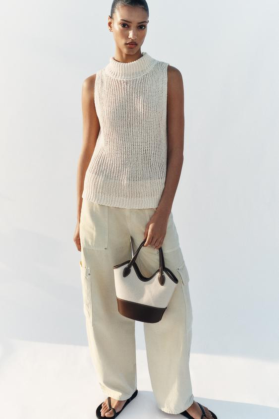 COMBINATION CANVAS BAG | Zara US