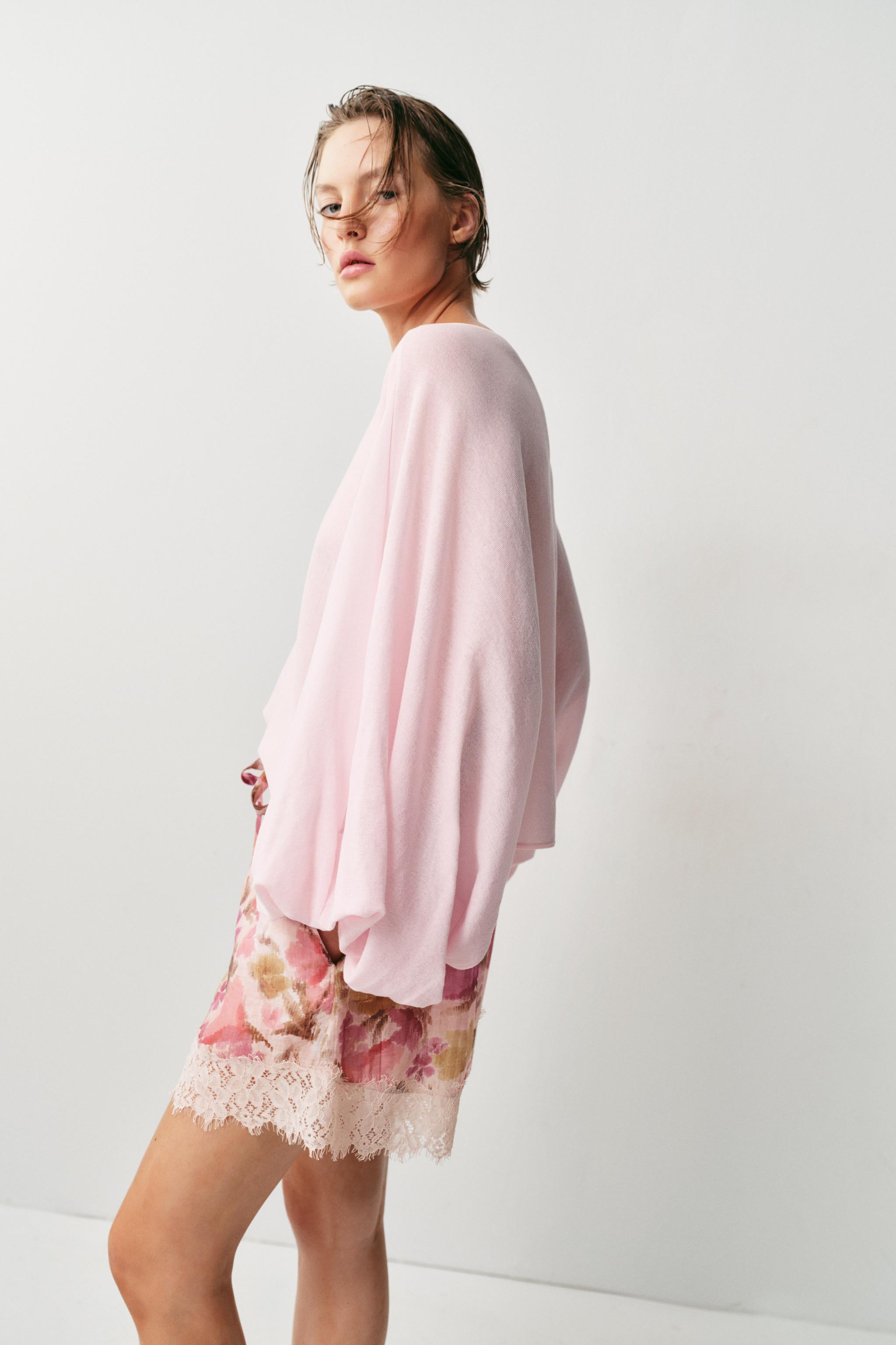 LACE TRIM FLORAL PRINT SHORTS | Zara US