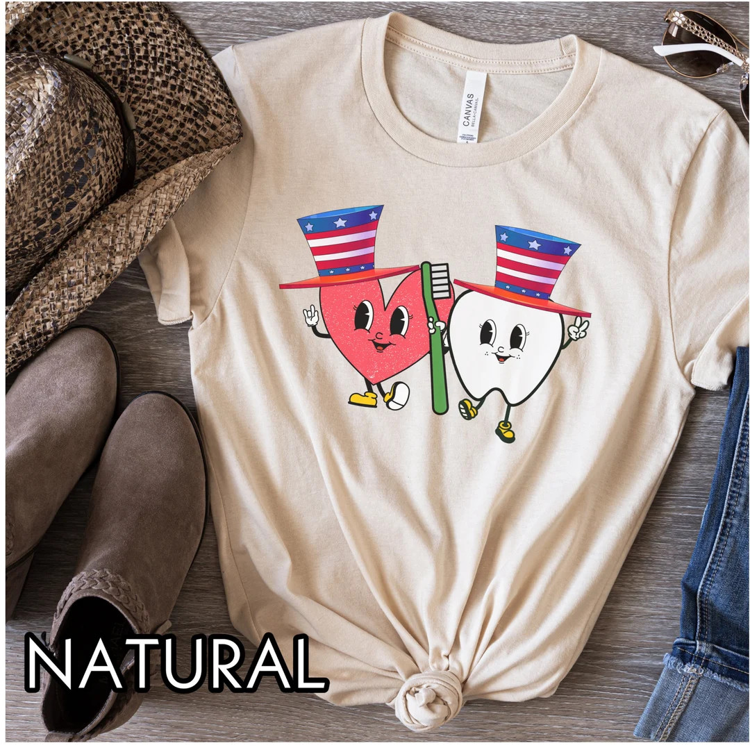 Fourth of July Dental shirts, Funny Dentist shirt, retro dental squad shirt, Pediatric dentist sh... | Etsy (US)