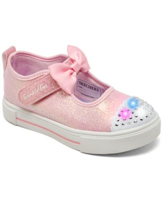 Skechers Toddler Girls Twinkle Toes: Twinkle Sparks - Precious Jane Casual Sneakers from Finish Line - Light Pink | Macy's