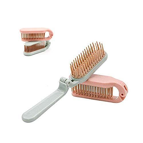 2 Pack Folding Hair Combs Hair Brush Compact Pocket Size Travel Purse Locker , Blue & Pink (Blue,... | Amazon (US)