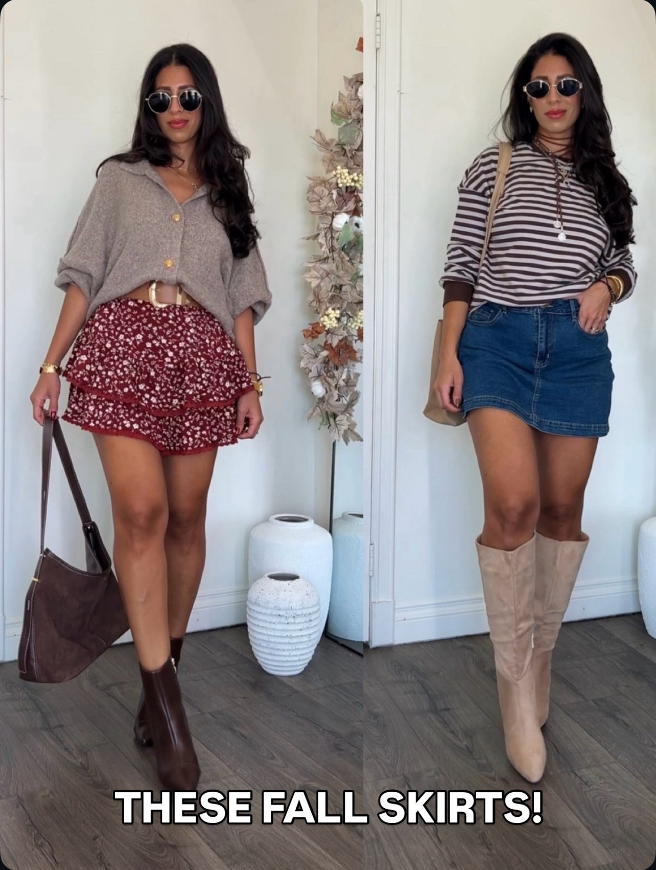 These fall skirts! So cute. Wearing small in both 

#LTKFindsUnder50 #LTKStyleTip #LTKSaleAlert