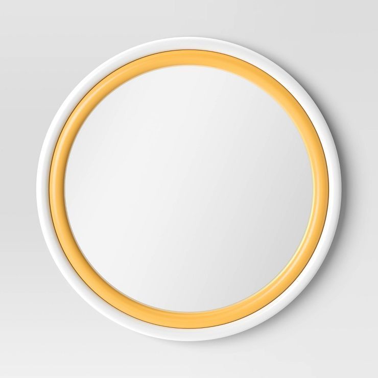 Two Tone Layered Circle Mirror White - Pillowfort™ | Target