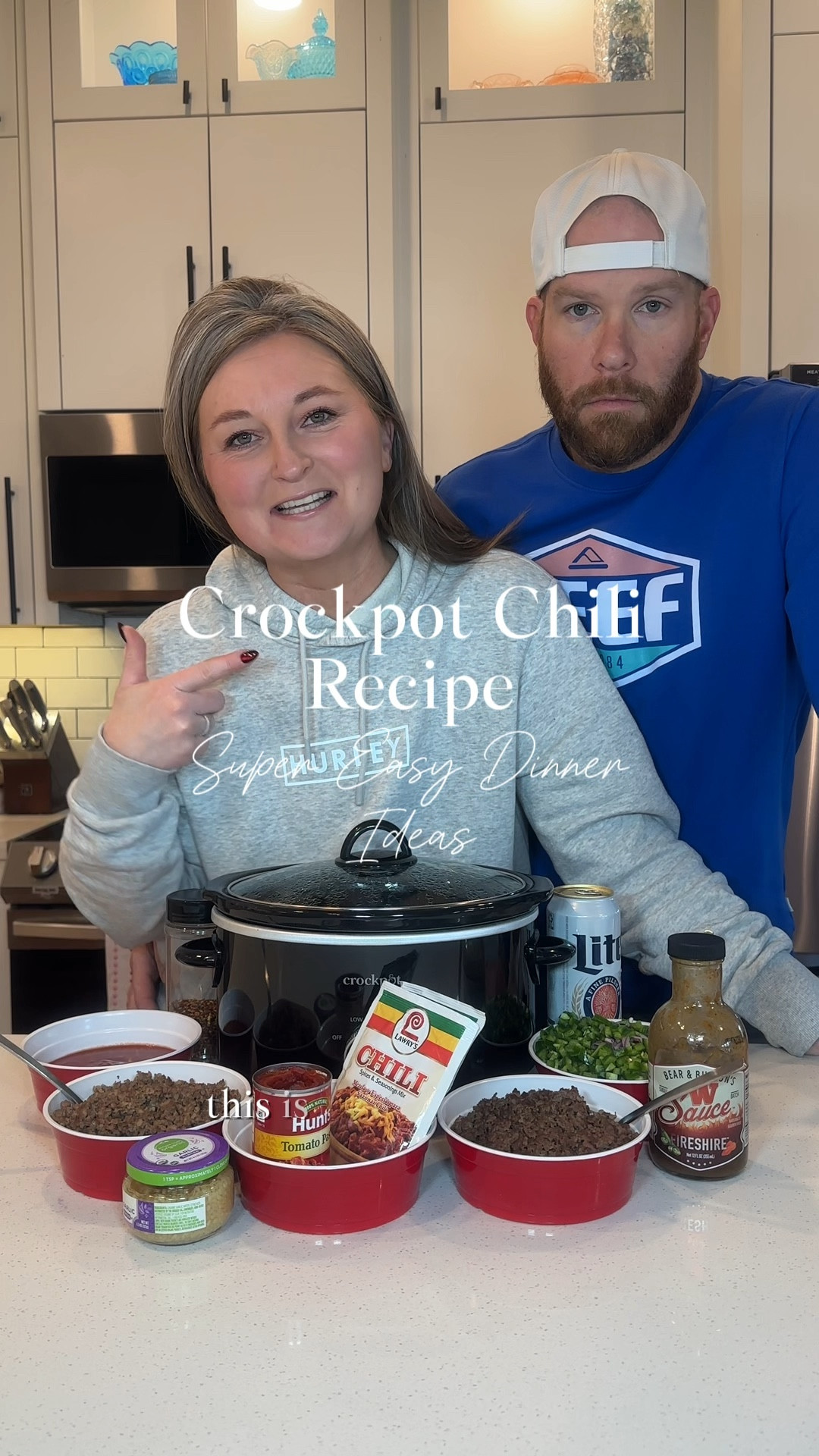 Crockpot Chili Recipe 🌶️🫘 Do yall put beans in your chili?! 😋 #crockpotrecipes #easyrecipe #recipe #dinnerideas #dinner #chili 

#LTKHome
