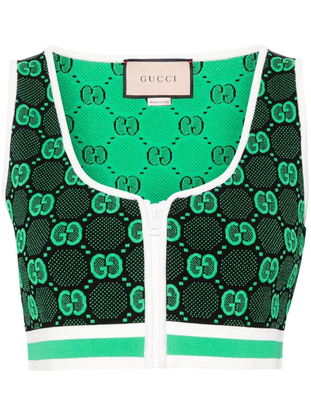 Gucci GG-jacquard Cropped Top - Farfetch | Farfetch Global