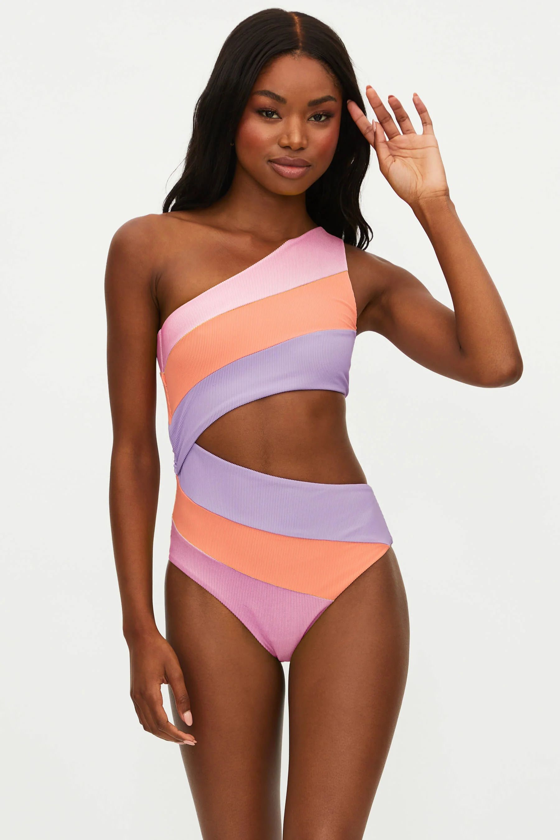 JOYCE ONE PIECE PASTEL POPPY COLORBLOCK | Beach Riot