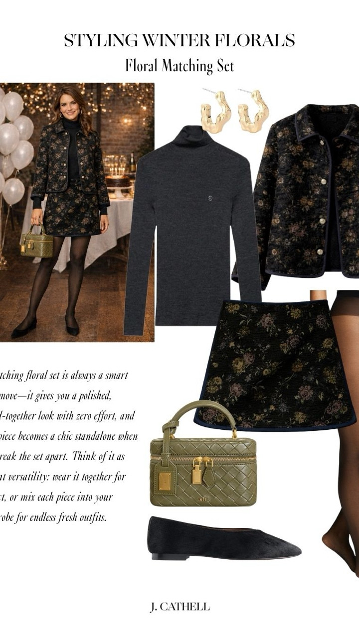 Winter florals, but styled for real life ❄️🌸 This edit is all about balancing soft, feminine prints with cozy layers and polished staples—think florals paired with knits, boots, and structured outerwear for a look that feels fresh all season long. Save this for winter outfit inspiration and tap to shop each floral piece styled in an easy, elevated way. 

 #LTKStyle #WinterFlorals #FloralOutfits #ColdWeatherStyle #LTKFinds #ChicWinter #EverydayStyle #LayeredLooks #StyleInspo 

#LTKdayinmylife #LTKootd #LTKOver40