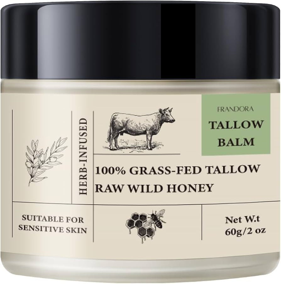 Beef Tallow for Skin, Beef Tallow and Honey Balm, All-Natural Moisturizer Hydrates and Nourishes ... | Amazon (US)