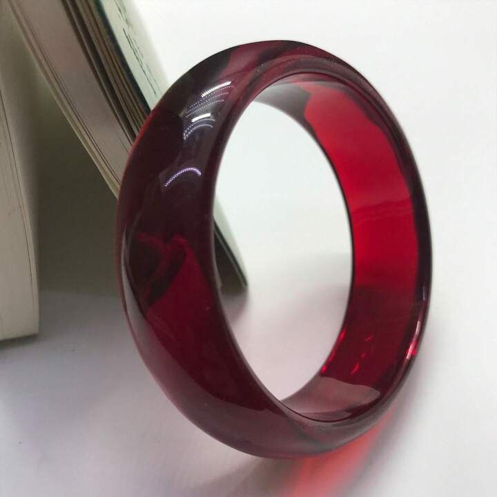 1pc Fashionable Amber-colored Artificial Resin Bangle Bracelet For Women's Daily Wear | SHEIN