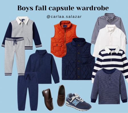 Boys fall capsule wardrobe, be ready.
Oxford shirt, moccasin, vest, new balance for kids, terry, rugby sweater

#LTKstyletip #LTKSeasonal #LTKkids
