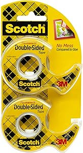 Scotch Double Sided Tape, 0.5 in. x 400 in., 2 Dispensers/Pack | Amazon (US)