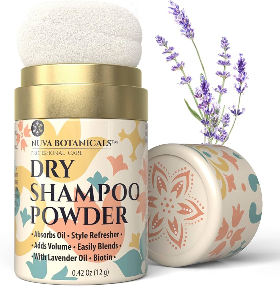 Non Aerosol Dry Shampoo Powder with Biotin - Lavender Extract and Korean Ginseng - Volumizing Tra... | Amazon (US)