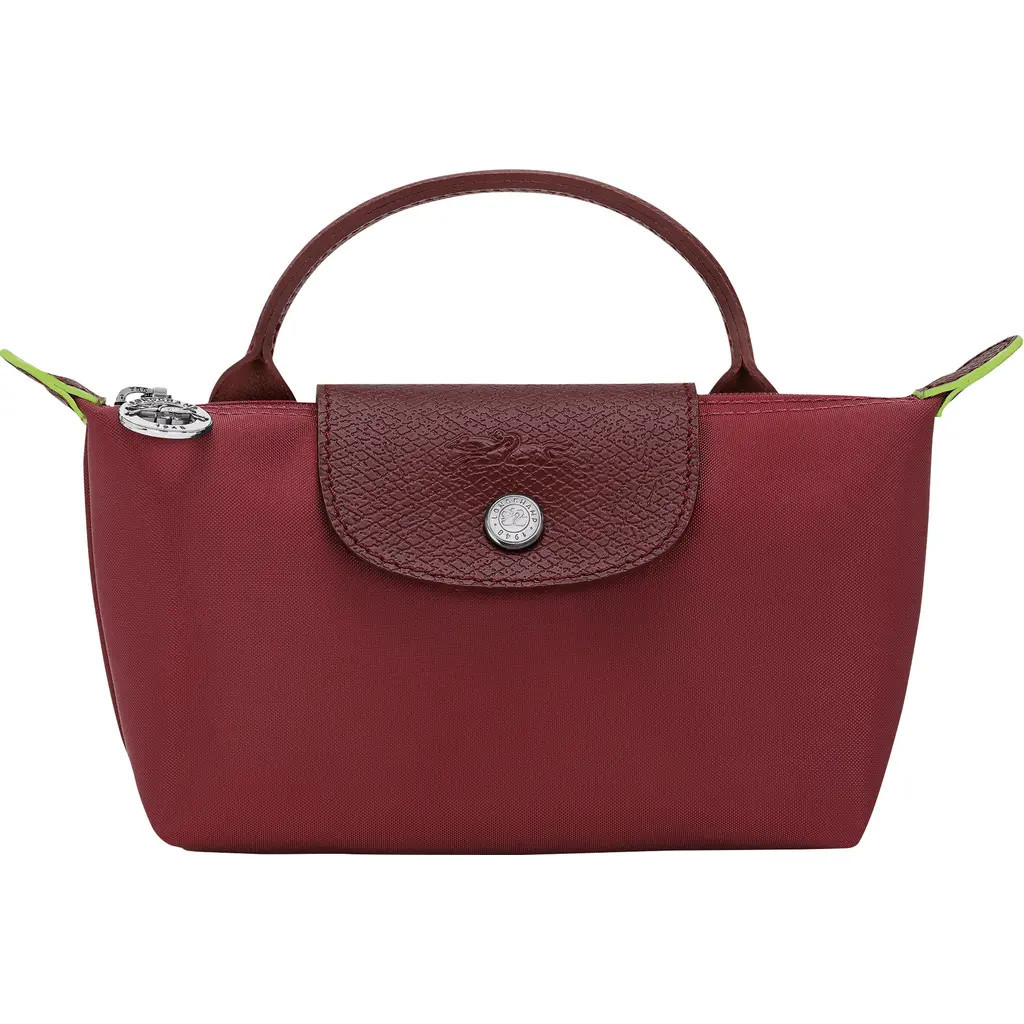 Longchamp Le Pliage Recycled Canvas Cosmetics Case in Pomegranate at Nordstrom | Nordstrom