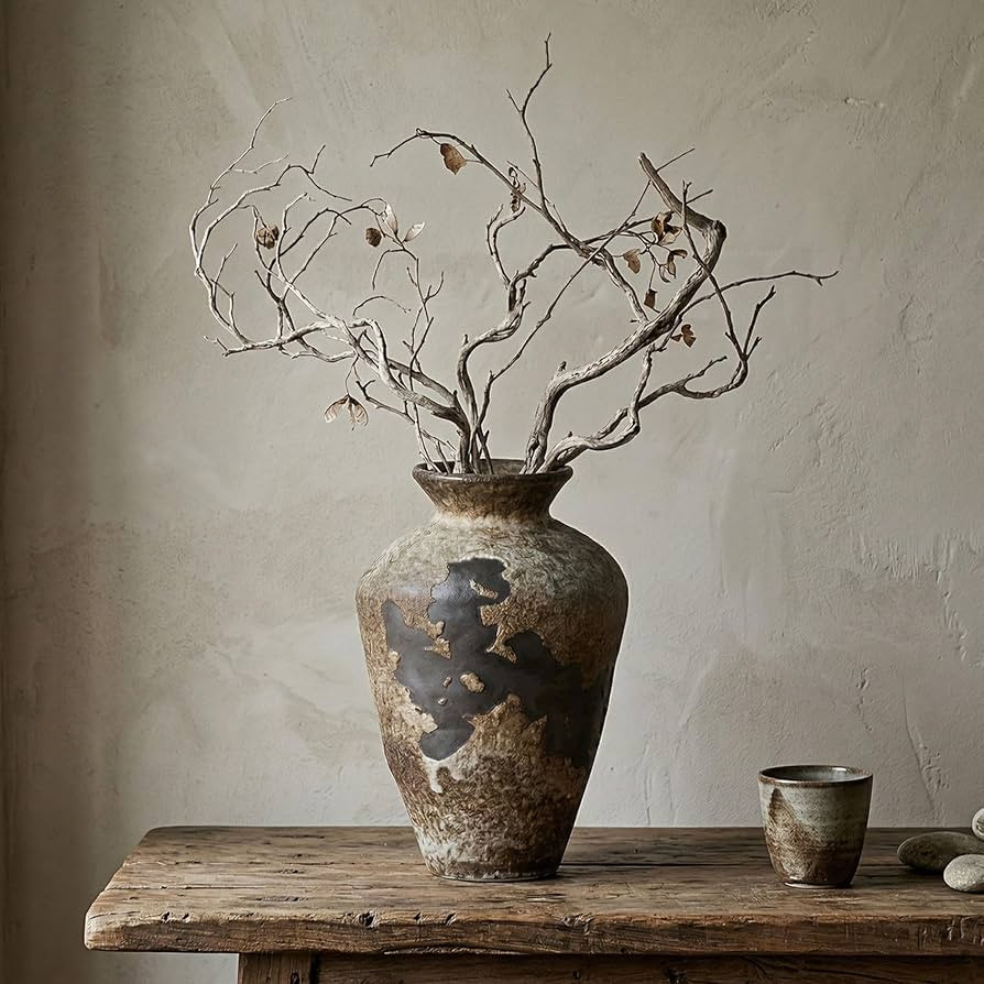 Wabi Sabi Decor Rusty Vintage Vase - 8.7" Tall Rustic Farmhouse Wabi Sabi Vase for Centerpiece, P... | Amazon (US)