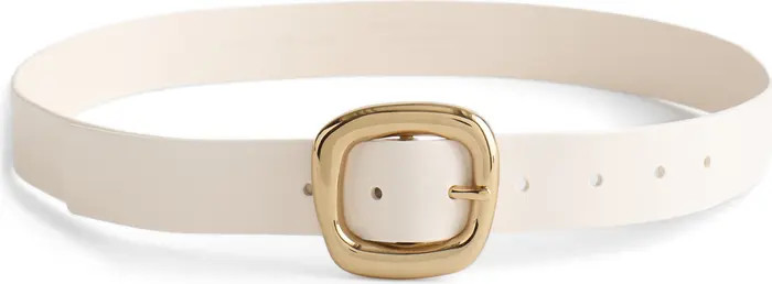 Puffy Buckle Leather Belt | Nordstrom