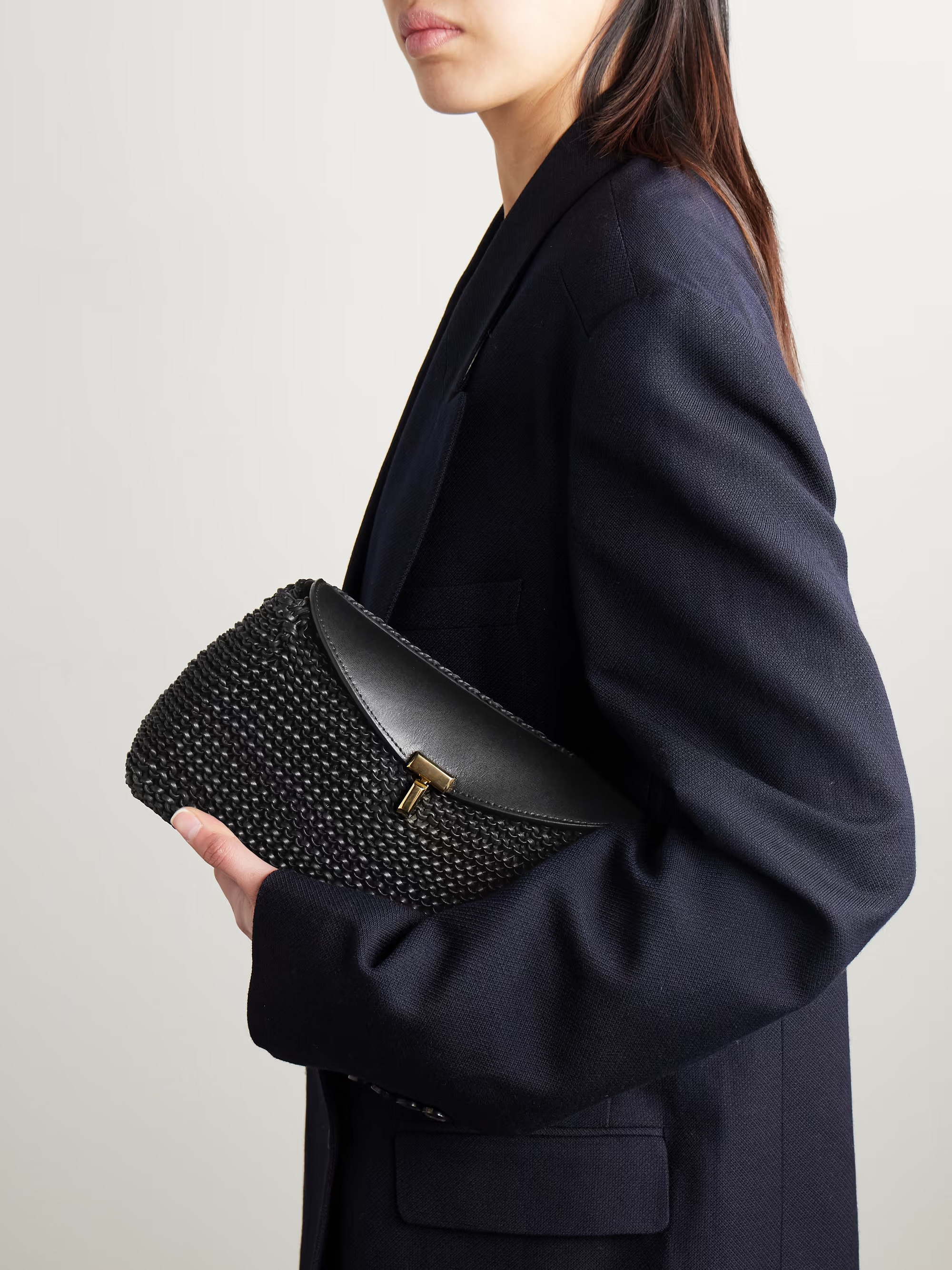 T-Lock woven leather clutch | NET-A-PORTER (US)