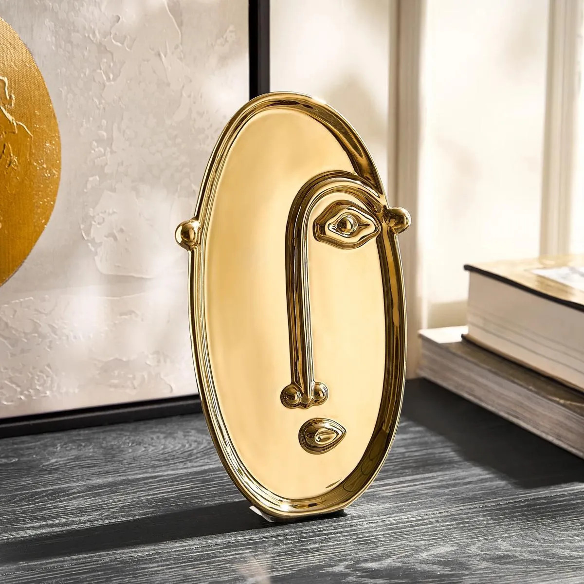 Golden Eye Object | Gold | Décor | Z Gallerie | 4.75"W x 2.75"D x 8"H | Ceramic | Z Gallerie