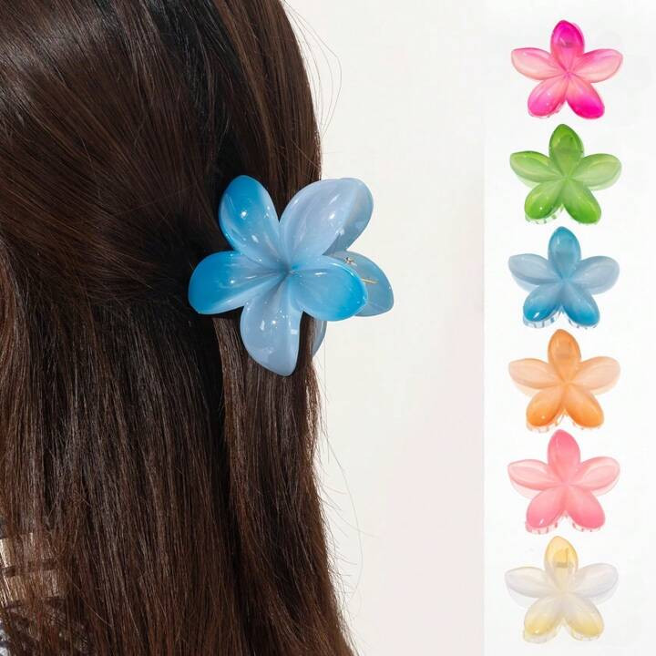 1 Stück/6 Stücke Geometrisches Muster Party Niedlich Street-Style ABS Kunststoff Plumeria Haark... | SHEIN