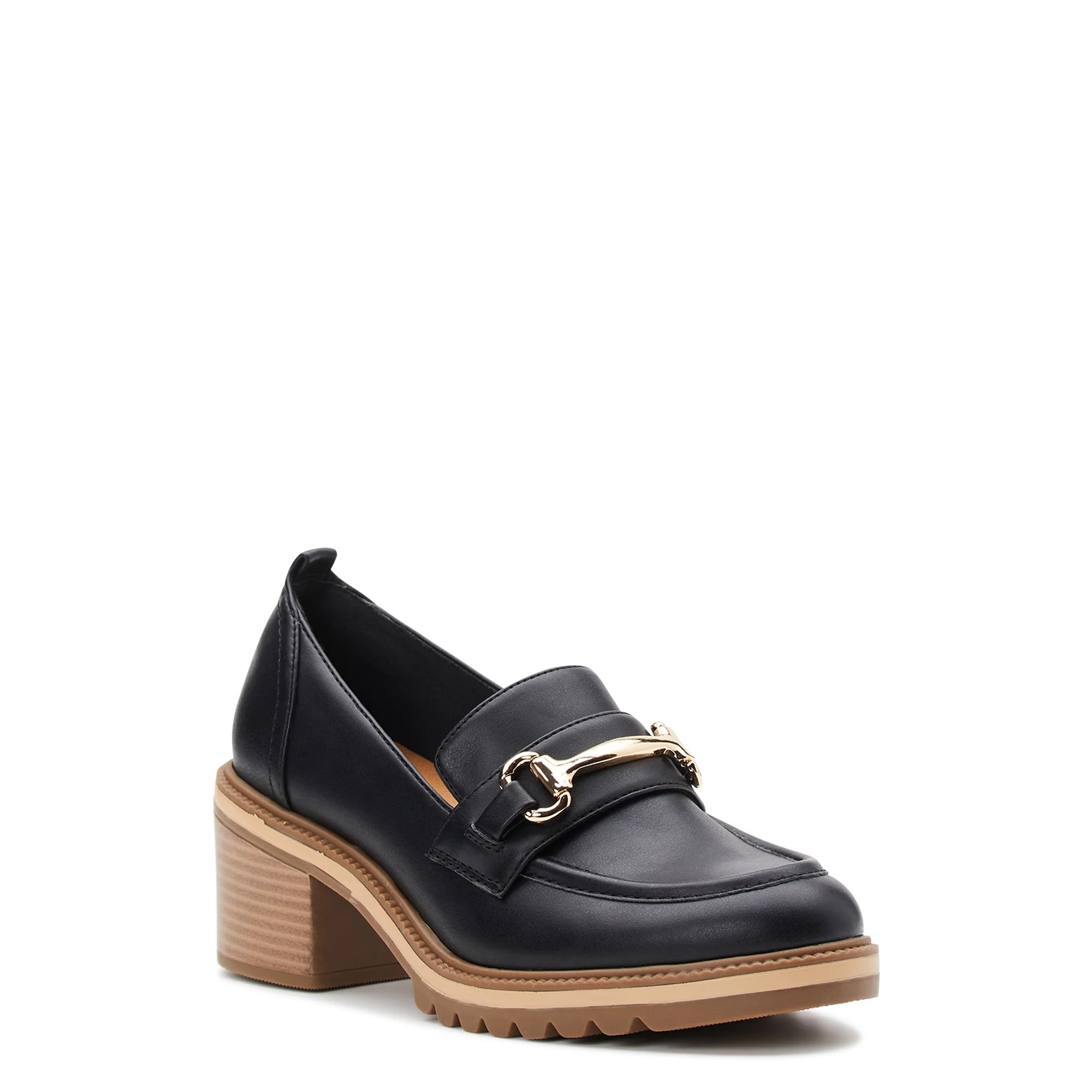 Time and Tru Women's Block Heel Loafers | Walmart (US)