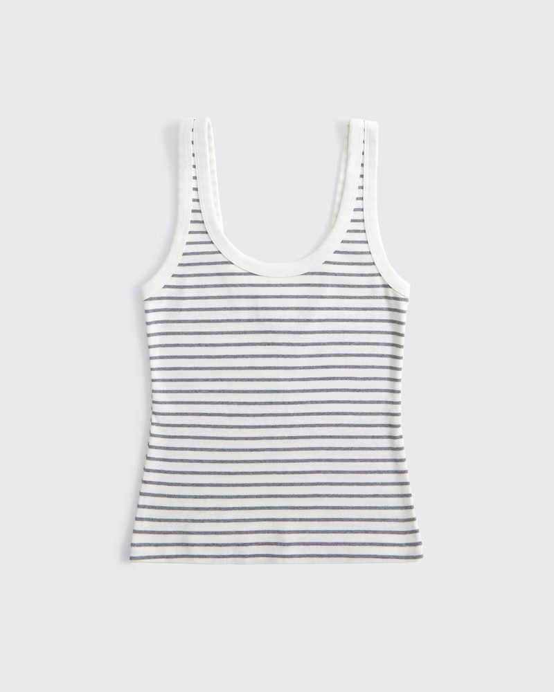 Vintage Rib Tuckable Scoopneck Tank | Abercrombie & Fitch (US)