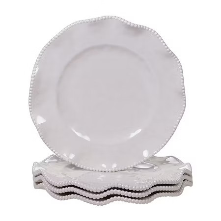 Certified International Perlette 4-pc. Melamine Dinner Plate, One Size, Beige | JCPenney