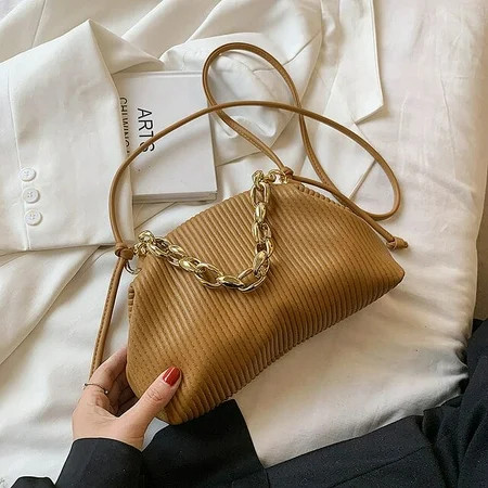 CoCopeaunts Luxury Chain Handbag and Purse Designer Shoulder Bag for Women High Quality Leather Cloud Bag Green Crossbody Bag Satchels Hobos | Walmart (US)