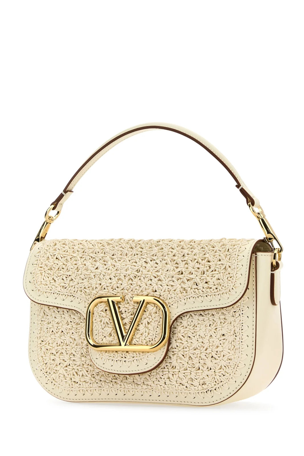 Valentino All Time Crochet Foldover Top Shoulder Bag | Cettire Global