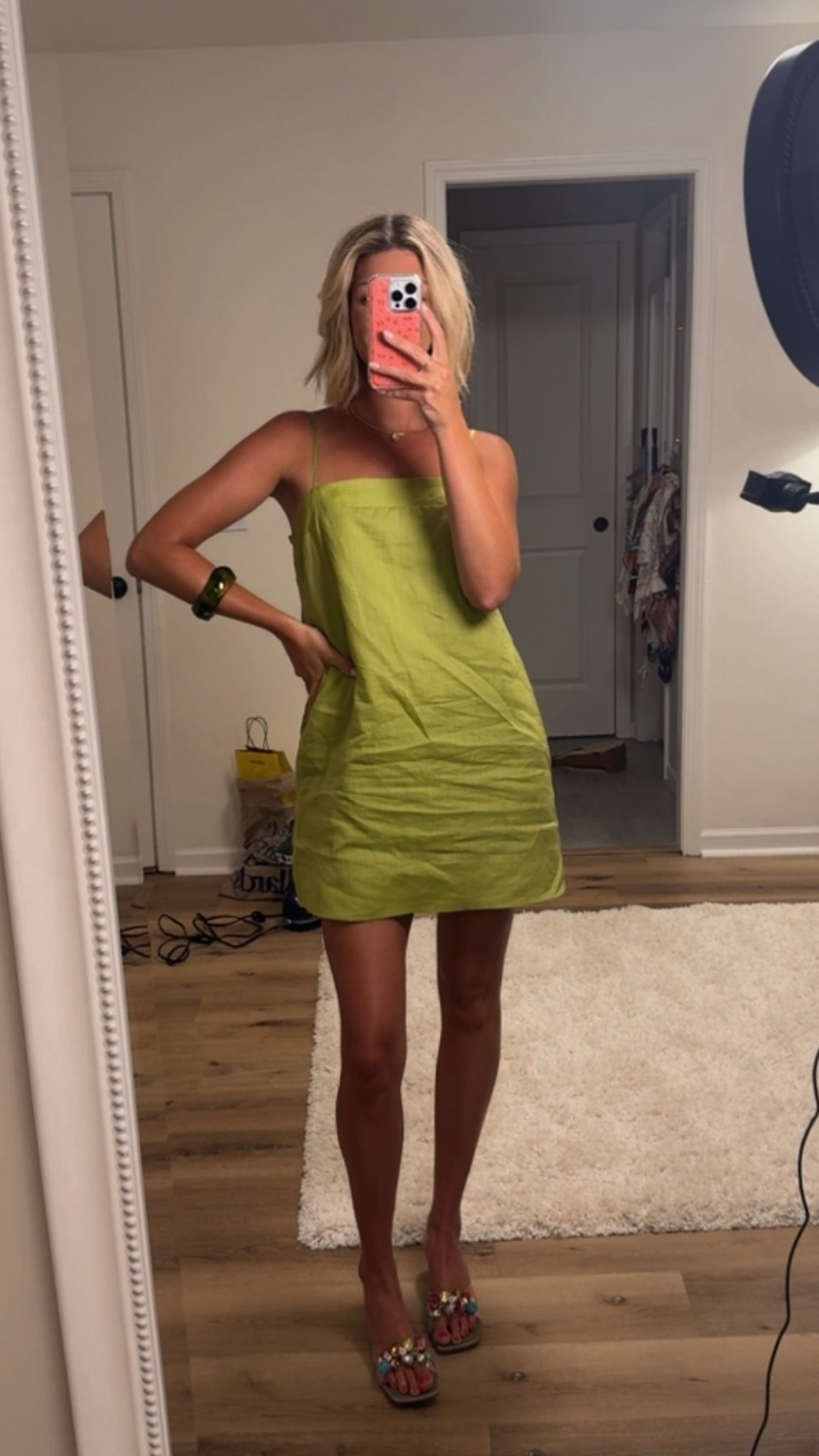 Green linen dress! - size small

#LTKootd