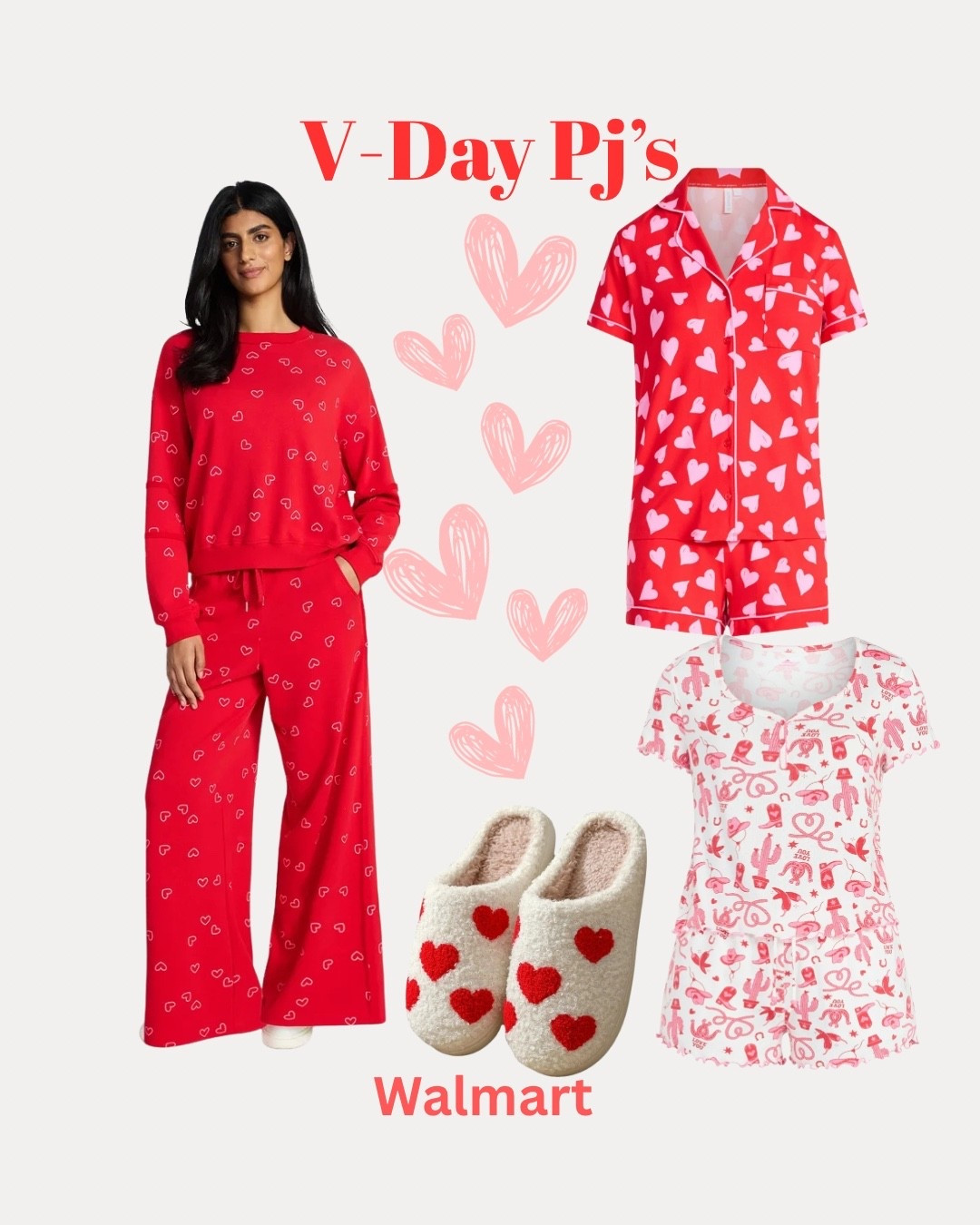 Valentine’s Day cozy vibes ❤️ I found the cutest Valentine’s pajamas and slippers from Walmart and they’re SO comfortable. Perfect for mom life, movie nights, Galentine’s, or just lounging at home with your kids. Affordable, soft, and festive without being over the top—and honestly something you can wear all winter long. If you’re looking for budget-friendly Valentine’s PJs, cozy slippers, or cute Walmart Valentine finds, these are a win.

#LTKdayinmylife #LTKselfcare #LTKmorningroutine